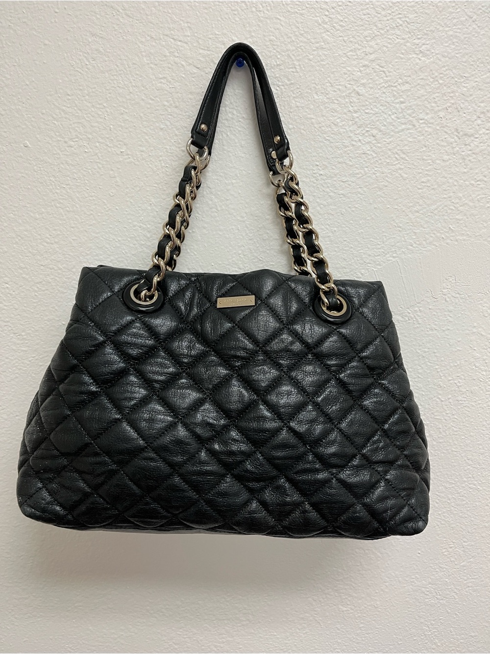 kate spade Black Quilted Chain-Handle Shoulder Bag
